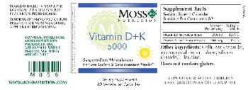 Moss Nutrition Vitamin D + K 5000 - supplement