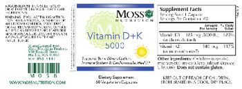 Moss Nutrition Vitamin D + K 5000 - supplement