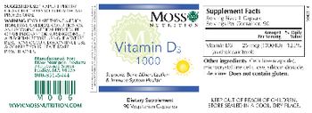 Moss Nutrition Vitamin D3 1000 - supplement