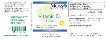 Moss Nutrition Vitamin D3 1000 - supplement