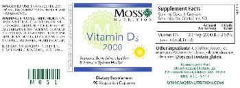 Moss Nutrition Vitamin D3 2000 - supplement