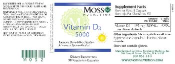 Moss Nutrition Vitamin D3 5000 - supplement