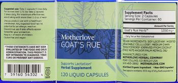 Motherlove Goat's Rue - herbal supplement