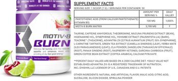 Motiv-8 Performance Supplements Burn Black Cherry Limeaid - supplement