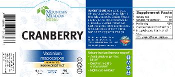 Mountain Meadow Herbs Cranberry - herbal supplement