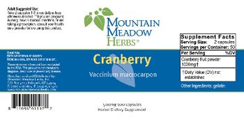 Mountain Meadow Herbs Cranberry 500 mg - herbal supplement