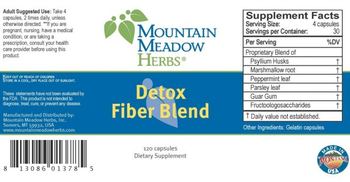 Mountain Meadow Herbs Detox Fiber Blend - supplement
