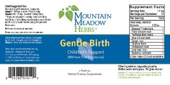 Mountain Meadow Herbs Gentle Birth - herbal supplement