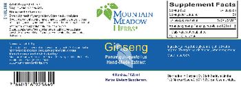 Mountain Meadow Herbs Ginseng - herbal supplement