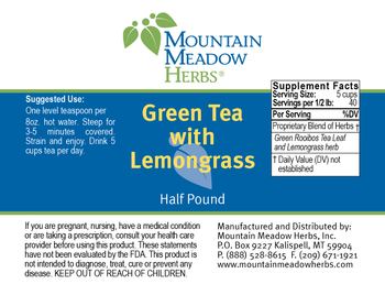 Mountain Meadow Herbs Green Tea with Lemongrass - 