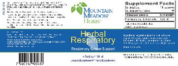 Mountain Meadow Herbs Herbal Respiratory - supplementfood supplement