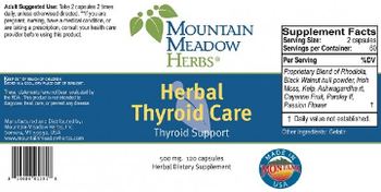 Mountain Meadow Herbs Herbal Thyroid Care 500 mg - herbal supplement