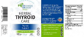 Mountain Meadow Herbs Herbal Thyroid Care - herbal supplement