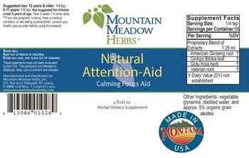 Mountain Meadow Herbs Natural Attention-Aid - herbal supplement