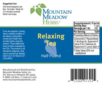 Mountain Meadow Herbs Relaxing Tea - 