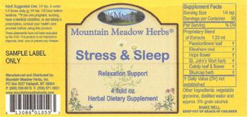 Mountain Meadow Herbs Stress & Sleep - herbal supplement