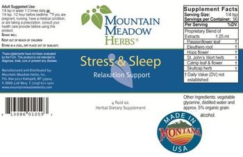 Mountain Meadow Herbs Stress & Sleep - herbal supplement