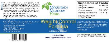 Mountain Meadow Herbs Weight Control Formula - supplementfood supplement