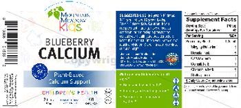 Mountain Meadow Kids Blueberry Calcium Organic Blueberry Flavor - herbal supplement