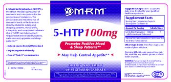 MRM 5-HTP 100 mg - supplement