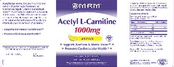 MRM Acetyl L-Carnitine 1000 mg Lemonade - supplement