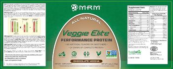 MRM All Natural Veggie Elite Chocolate Mocha - supplement
