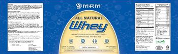 MRM All Natural Whey Rich Vanilla - supplement