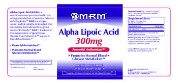 MRM Alpha Lipoic Acid 300 mg - supplement