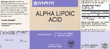 MRM Alpha Lipoic Acid 300 mg - supplement