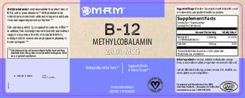 MRM B-12 Methylcobalamin 2,000 mcg - supplement