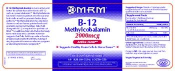 MRM B-12 Methylcobalamin 2000 mcg - supplement