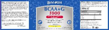 MRM BCAA+G 1000 Lemonade - 