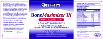 MRM Bone Maximizer III - supplement