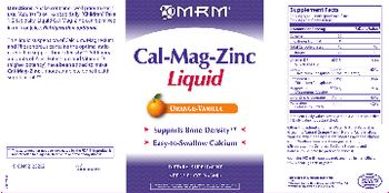 MRM Cal-Mag-Zinc Liquid Orange-Vanilla - supplement