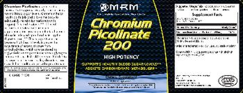 MRM Chromium Picolinate 200 - supplement