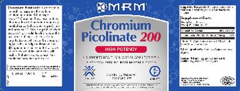 MRM Chromium Picolinate 200 - supplement