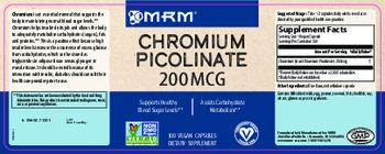 MRM Chromium Picolinate 200 mcg - supplement
