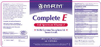 MRM Complete E - supplement