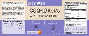 MRM CoQ-10 100 mg With L-Carnitine 1000 mg Orange-Vanilla - supplement