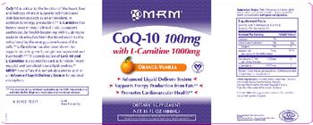 MRM CoQ-10 100 mg With L-Carnitine 1000 mg Orange-Vanilla - supplement