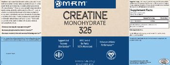MRM Creatine Monohydrate 325 - supplement