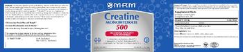 MRM Creatine Monohydrate 500 - supplement