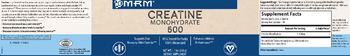 MRM Creatine Monohydrate 500 - supplement