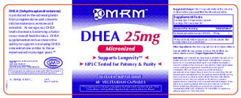 MRM DHEA 25 mg - supplement