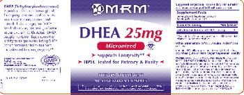 MRM DHEA 25mg - supplement