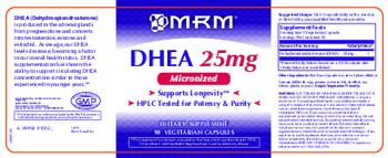 MRM DHEA 25mg - supplement