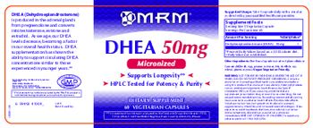 MRM DHEA 50 mg - supplement