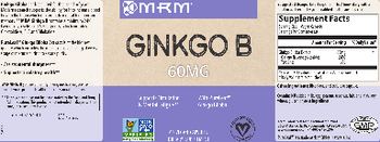 MRM Ginkgo B 60 mg - supplement