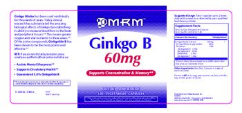 MRM Ginkgo B 60 mg - supplement