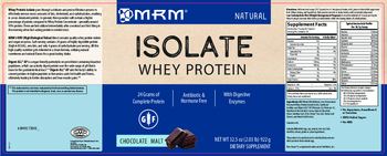 MRM Isolate Whey Protein Chocolate Malt - supplement